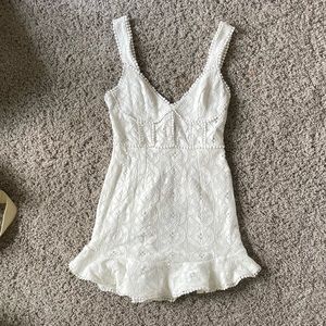 White Strapless Mini Dress